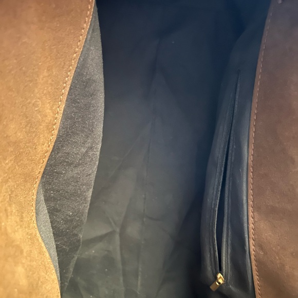 Brown Suede Satchel Bag - Picture 5 of 16